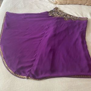 Purple beaded cocktail dress